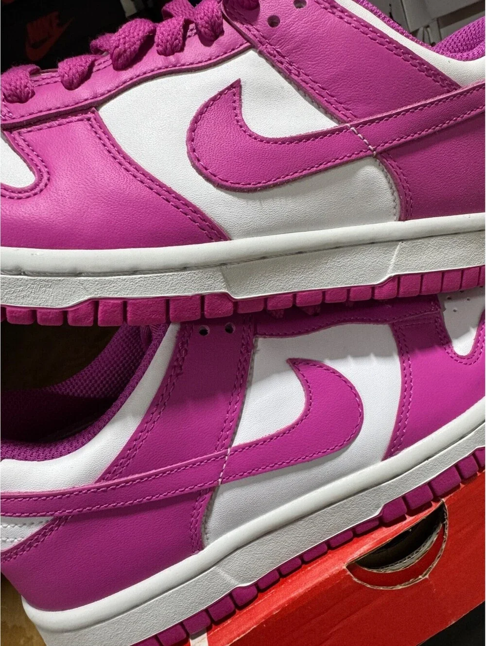 Nike Dunk Low GS 'Active Fuchsia' FJ0704-100 BRAND NEW SIZE 5Y